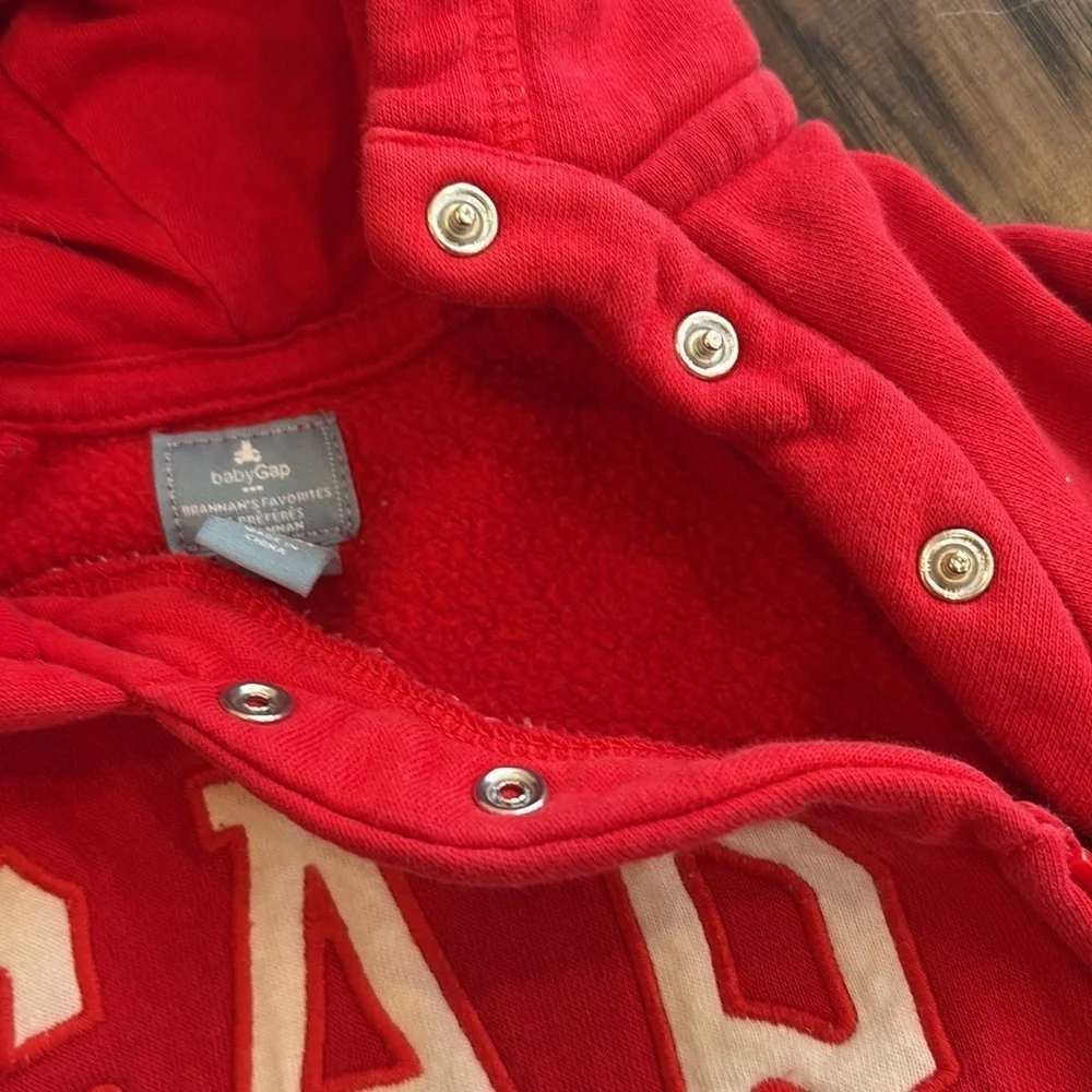 Red Gap logo hooded one-piece 6-12 month